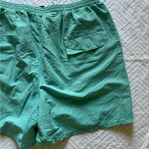 Patagonia Swimming Shorts Men Large Blue Teal Outdoor Lined Baggies 4” Inseam - Picture 4 of 6